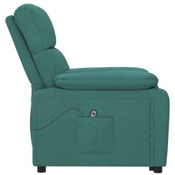 Fauteuil inclinable électrique Vert foncé Tissu 
