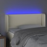 Tête de lit à LED Crème 103x16x78/88 cm Similicuir 