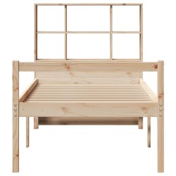 Lit bibliothèque sans matelas 90x200 cm bois de pin massif 
