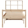 Lit bibliothèque sans matelas 90x200 cm bois de pin massif 