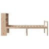 Lit bibliothèque sans matelas 90x200 cm bois de pin massif 