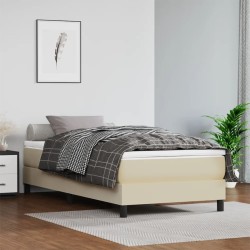 Cadre de lit sans matelas crème 90x200 cm similicuir 