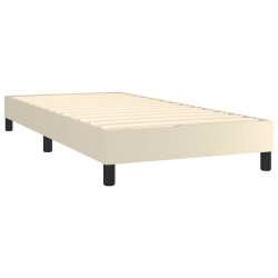 Cadre de lit sans matelas crème 90x200 cm similicuir 