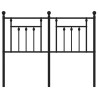 Tête de lit métal noir 120 cm 