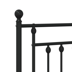 Tête de lit métal noir 120 cm 