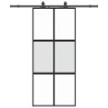 Porte coulissante avec kit de quincaillerie noir 90x205 cm 