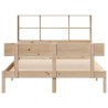 Lit bibliothèque sans matelas 120x200 cm bois de pin massif 