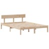 Lit bibliothèque sans matelas 120x200 cm bois de pin massif 