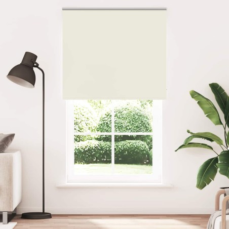 Store enrouleur occultant blanc cassé 130x230 cm largeur tissu 