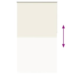 Store enrouleur occultant blanc cassé 130x230 cm largeur tissu 
