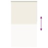 Store enrouleur occultant blanc cassé 130x230 cm largeur tissu 