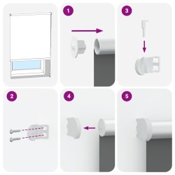 Store enrouleur occultant blanc cassé 130x230 cm largeur tissu 