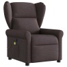 Fauteuil de massage inclinable Marron foncé Tissu 
