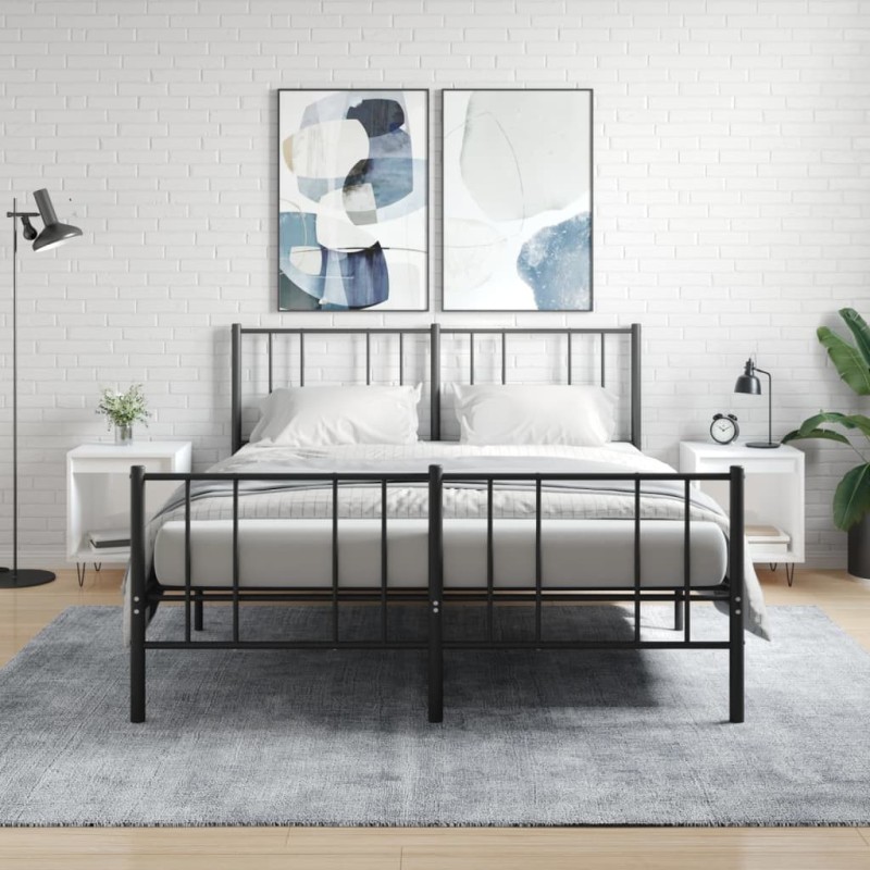 Tables de chevet 2 pcs blanc brillant 40x35x50 cm Tables de chevet 2 pcs blanc brillant 40x35x50 cm