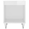 Tables de chevet 2 pcs blanc brillant 40x35x50 cm 