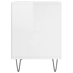 Tables de chevet 2 pcs blanc brillant 40x35x50 cm 