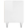 Tables de chevet 2 pcs blanc brillant 40x35x50 cm 