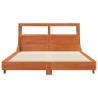Cadre de lit sans matelas cire marron 120x190cm bois pin massif 