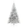 Demi sapin de Noël artificiel avec support argenté 210 cm PET 