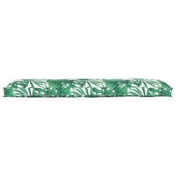 Coussin de Palette pour banc Motif Feuilles 150x40x8 cm Tissu Oxford 