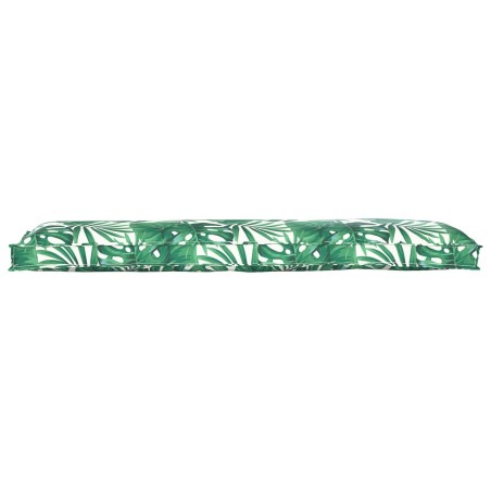Coussin de Palette pour banc Motif Feuilles 150x40x8 cm Tissu Oxford 