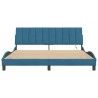 Cadre de lit avec LED sans matelas bleu 180x200 cm velours 