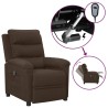 Fauteuil inclinable électrique Marron foncé Tissu 