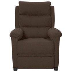 Fauteuil inclinable électrique Marron foncé Tissu 