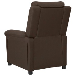 Fauteuil inclinable électrique Marron foncé Tissu 