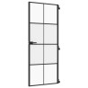 Porte intérieure mince noir 83x201,5 cm verre trempé aluminium 