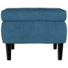 Tabouret avec pieds en bois Bleu Velours 