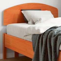 Tête de lit cire marron 90 cm bois massif de pin 