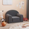 Canapé-lit pour enfants anthracite peluche douce 