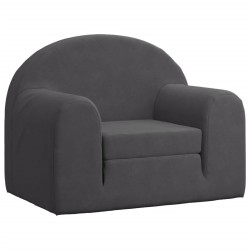 Canapé-lit pour enfants anthracite peluche douce 