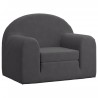 Canapé-lit pour enfants anthracite peluche douce 