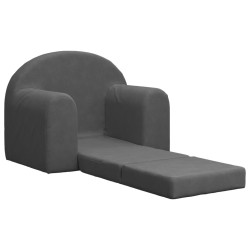 Canapé-lit pour enfants anthracite peluche douce 
