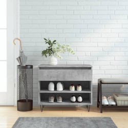 Armoire à chaussures Gris béton 70x36x60 cm Bois d'ingénierie 