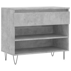 Armoire à chaussures Gris béton 70x36x60 cm Bois d'ingénierie 
