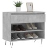 Armoire à chaussures Gris béton 70x36x60 cm Bois d'ingénierie 