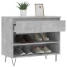 Armoire à chaussures Gris béton 70x36x60 cm Bois d'ingénierie 