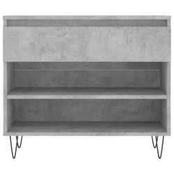 Armoire à chaussures Gris béton 70x36x60 cm Bois d'ingénierie 