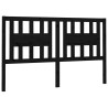 Tête de lit Noir 186x4x100 cm Bois massif de pin 