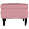 Tabouret avec pieds en bois Rose Velours 
