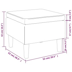 Tabouret avec pieds en bois Rose Velours 