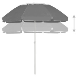 Parasol de plage anthracite 300 cm 