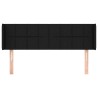 Tête de lit avec oreilles Noir 147x16x78/88 cm Tissu 