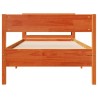 Cadre de lit sans matelas cire marron 90x190 cm bois pin massif 
