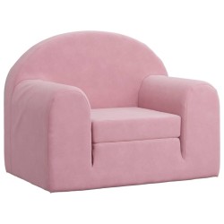 Canapé-lit pour enfants rose peluche douce 