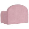 Canapé-lit pour enfants rose peluche douce 