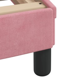Lit avec matelas rose 80x200 cm velours 